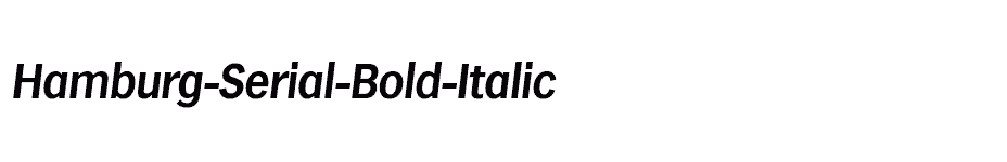 font Hamburg-Serial-Bold-Italic download