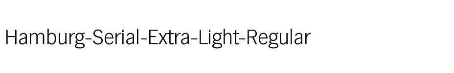 font Hamburg-Serial-Extra-Light-Regular download