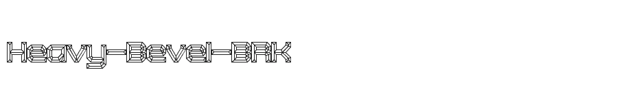 font Heavy-Bevel-(BRK) download