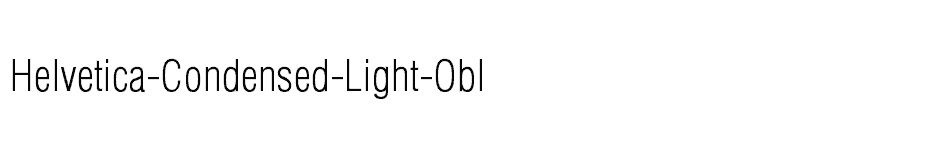 font Helvetica-Condensed-Light-Obl download