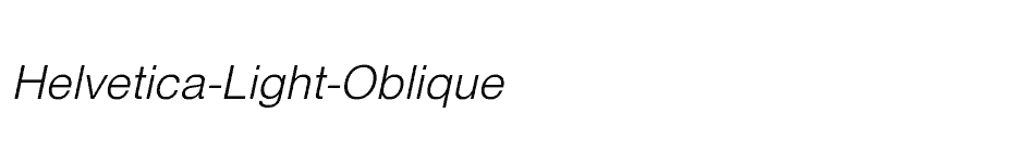 font Helvetica-Light-Oblique download