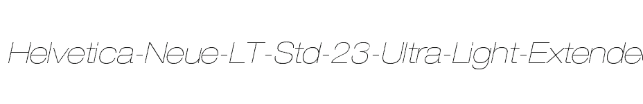 font Helvetica-Neue-LT-Std-23-Ultra-Light-Extended-Oblique download