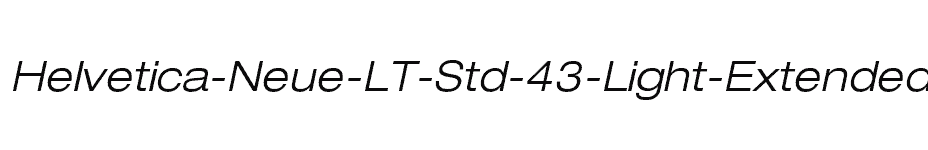 font Helvetica-Neue-LT-Std-43-Light-Extended-Oblique download