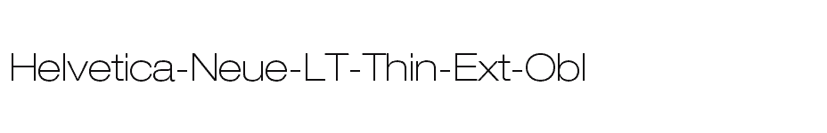 font Helvetica-Neue-LT-Thin-Ext-Obl download