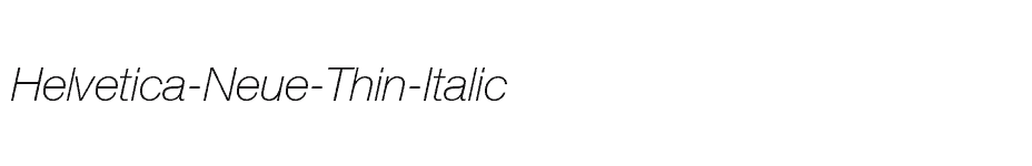 font Helvetica-Neue-Thin-Italic download