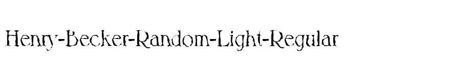 font Henry-Becker-Random-Light-Regular download