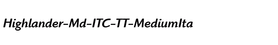 font Highlander-Md-ITC-TT-MediumIta download