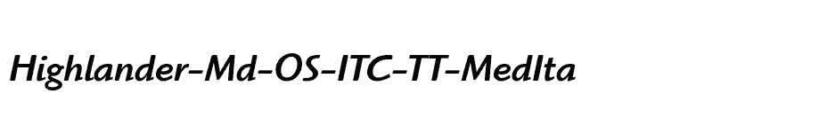 font Highlander-Md-OS-ITC-TT-MedIta download