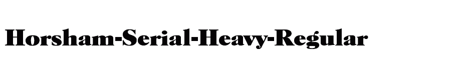 font Horsham-Serial-Heavy-Regular download