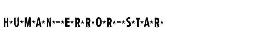 font Human-Error-Star download