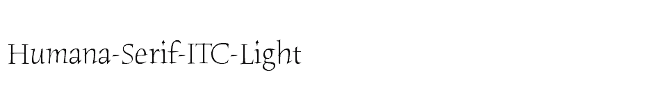font Humana-Serif-ITC-Light download