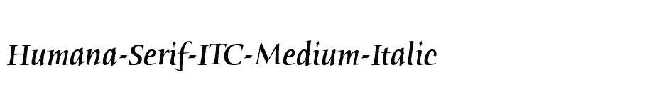 font Humana-Serif-ITC-Medium-Italic download