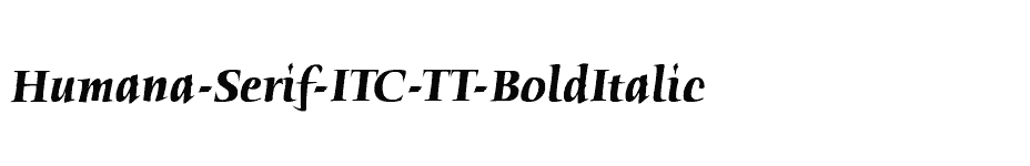 font Humana-Serif-ITC-TT-BoldItalic download
