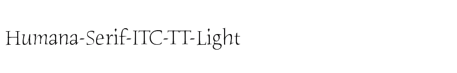 font Humana-Serif-ITC-TT-Light download