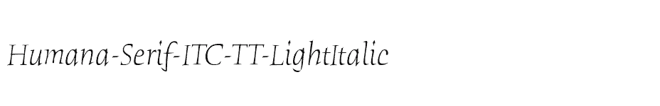 font Humana-Serif-ITC-TT-LightItalic download