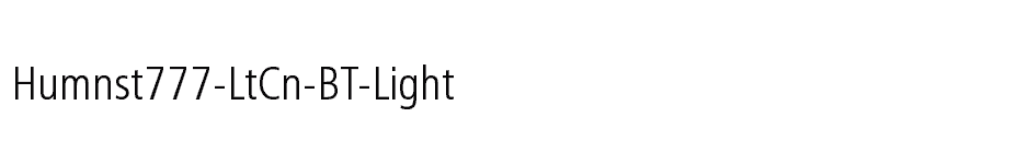 font Humnst777-LtCn-BT-Light download