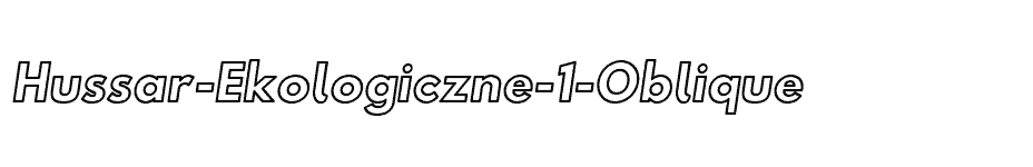 font Hussar-Ekologiczne-1-Oblique download