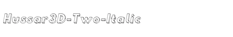 font Hussar3D-Two-Italic download