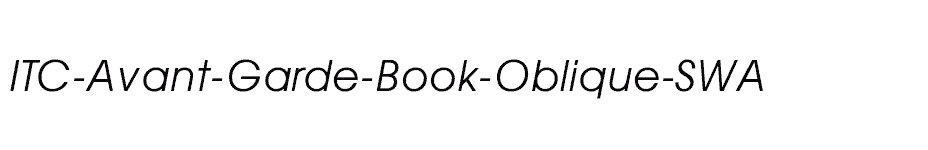 font ITC-Avant-Garde-Book-Oblique-SWA download