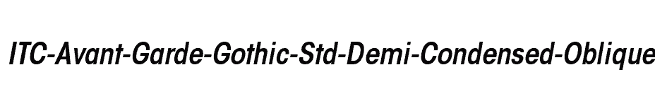 font ITC-Avant-Garde-Gothic-Std-Demi-Condensed-Oblique download