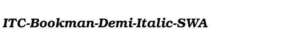 font ITC-Bookman-Demi-Italic-SWA download