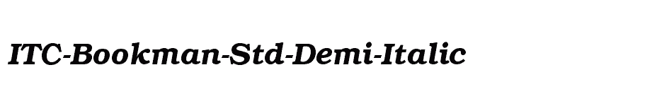 font ITC-Bookman-Std-Demi-Italic download