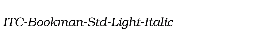 font ITC-Bookman-Std-Light-Italic download