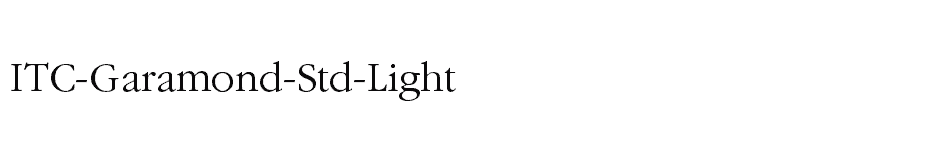 font ITC-Garamond-Std-Light download