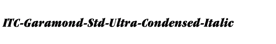 font ITC-Garamond-Std-Ultra-Condensed-Italic download
