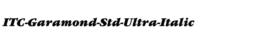 font ITC-Garamond-Std-Ultra-Italic download