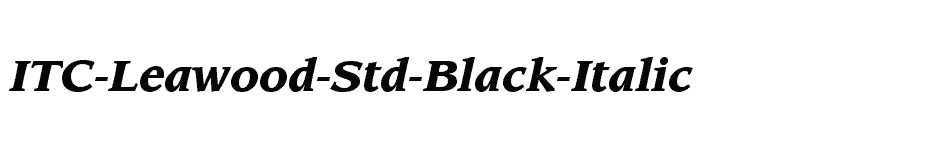 font ITC-Leawood-Std-Black-Italic download