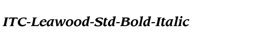 font ITC-Leawood-Std-Bold-Italic download