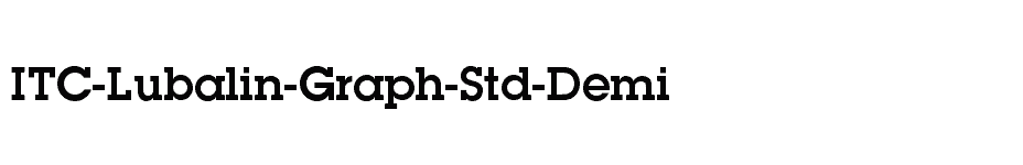 font ITC-Lubalin-Graph-Std-Demi download