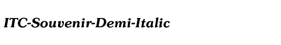 font ITC-Souvenir-Demi-Italic download