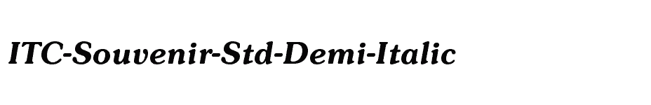 font ITC-Souvenir-Std-Demi-Italic download