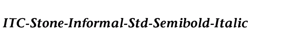 font ITC-Stone-Informal-Std-Semibold-Italic download