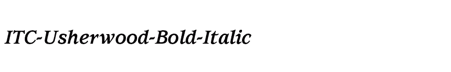 font ITC-Usherwood-Bold-Italic download