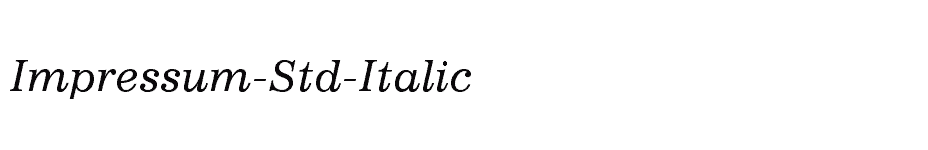 font Impressum-Std-Italic download