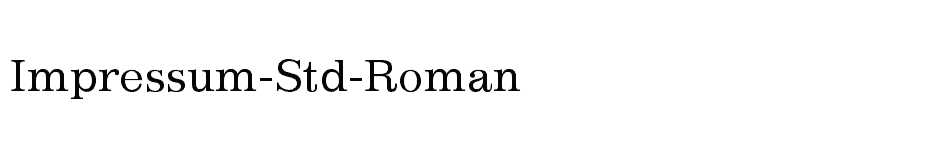 font Impressum-Std-Roman download