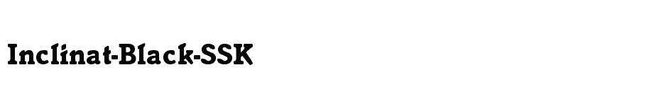 font Inclinat-Black-SSK download