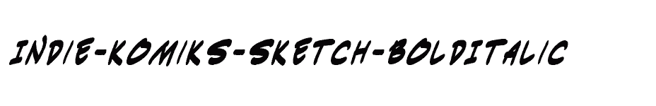 font Indie-Komiks-Sketch-BoldItalic download