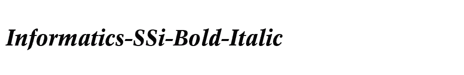 font Informatics-SSi-Bold-Italic download