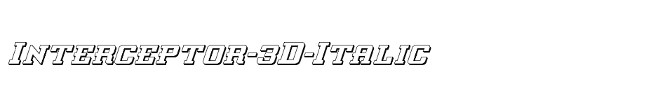 font Interceptor-3D-Italic download