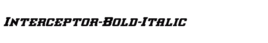 font Interceptor-Bold-Italic download