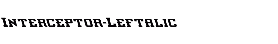 font Interceptor-Leftalic download