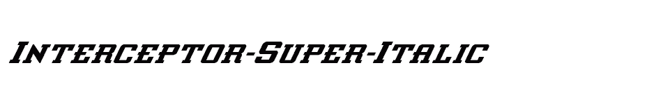 font Interceptor-Super-Italic download