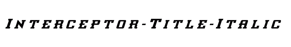 font Interceptor-Title-Italic download