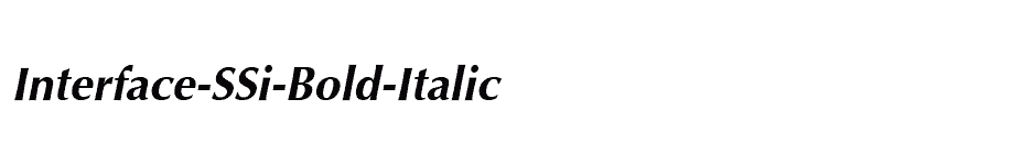 font Interface-SSi-Bold-Italic download