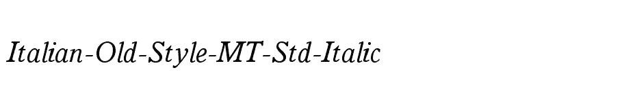 font Italian-Old-Style-MT-Std-Italic download