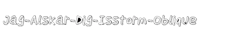 font Jag-Alskar-Dig-Isstorm-Oblique download